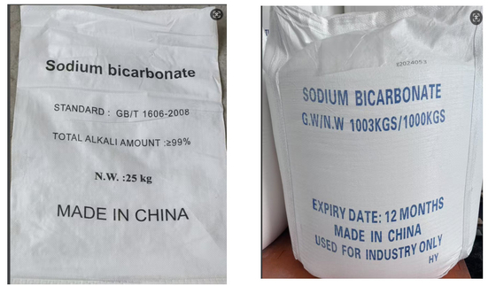 Polvo blanco Bicarbonato de sodio Procesamiento de minerales NaHCO3 Cas No 144-55-8